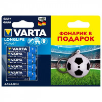 Батарейка VARTA LONGLIFE POWER 4AA/4AAA + фонарик