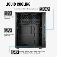 Aerocool TOR PRO  (Full Tower E-ATX ,ATX, USB 3,0 + Type-C, +Hub +4*ARGB FAN + ПДУ, Full Glass. Без БП)