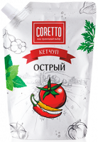 Острый кетчуп "CORETTO" 380гр