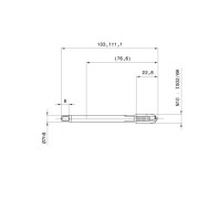 Метчик машинный М10, "GUHRING", сквозной, HSS-E, ISO2/6H, DIN376, Артикул №:5716