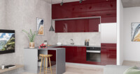 MDF Evogloss tekis bordo 08x1220x2800