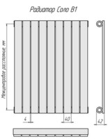 Radiator Solo V 1-1750-10 np prav RAL9005 matovyy (V/G/D:1784/42/441 mm 1296 vt