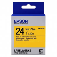 Картридж EPSON с лентой LK6YBP (пастельная, 24мм/9м, черн./желтый), C53S656005