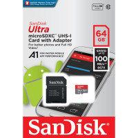 Карта памяти Sandisk Ultra 80 microSDXC 64Gb