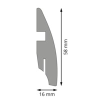 Плинтус ELESGO - коллекция HDM 58/16/2600 ( Германия )
