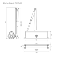 Доводчик дверной 450 ISPARUS от 120 до 170 кг от компании НОРА М.