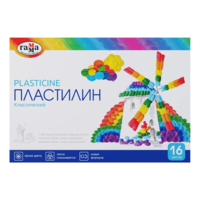 Plastilin Gamma "Klassik", 16 rang, 320 g, stek bilan, kartonli qadoqlash