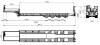 Полуприцеп тяжеловоз низкорамный UzAutoTrailer - 53 т