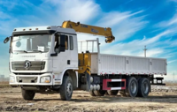 Бортовая с кран-манипулятором Shacman L3000 6x4 - 14 т